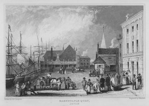Barnstaple Quay, Devon (metszet) alkotó: George Bryant Campion
