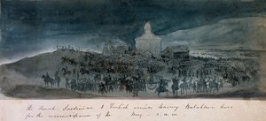 A francia, szardíniai és török hadsereg felderítésre elhagyja a balaklava vonalakat, 1854 körül