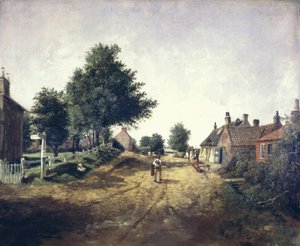 Hollym Village, Holderness, 1885 körül (olaj, vászon) alkotó: George Cammidge