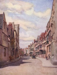 Oxford: Holywell Street (színes litho)