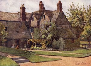 Oxford: The Cottages, Trinity College (színes litho)