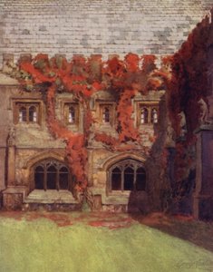 Oxford: A walesi herceg szobái, Magdalen College (színes litho)