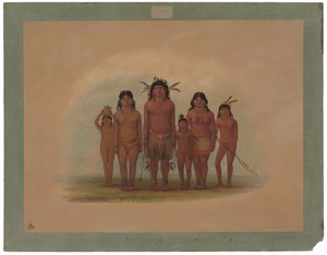 Connibo indián család alkotó: George Catlin