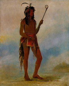 Ah-nó-je-nahge, Aki mindkét oldalon áll, egy kiváló labdajátékos alkotó: George Catlin