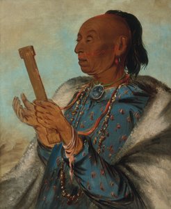 Ah-tón-we-tuck, Cock Turkey, Repeating His Prayer alkotó: George Catlin