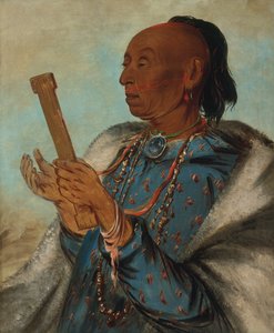 Ah-tón-we-tuck, Kakas Pulyka, Imájának ismétlése, 1830. alkotó: George Catlin