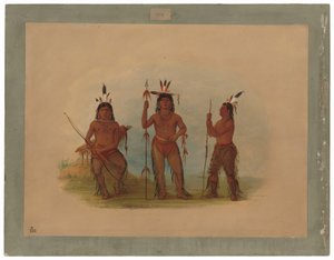 Alaeut főnök és két harcos alkotó: George Catlin