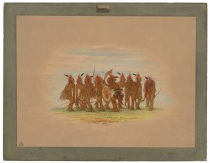 Szórakoztató tánc - Saukie alkotó: George Catlin