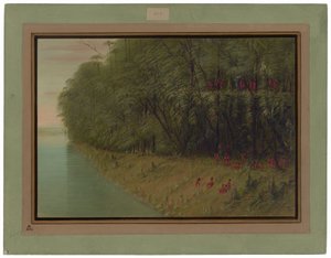 Egy Amazonas-erdő – Kinézett a partra alkotó: George Catlin