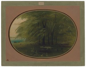Egy indián falu – az Amazonas partja alkotó: George Catlin