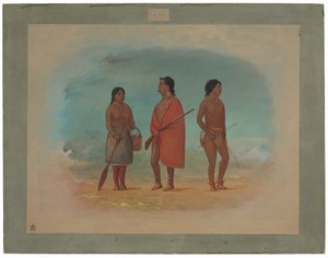 Botocudo főnöke, felesége és egy fiatalember alkotó: George Catlin