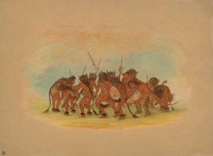 Bivalytánc – Mandan, 1861. alkotó: George Catlin