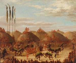 Bika tánc, Mandan O-kee-pa szertartás alkotó: George Catlin