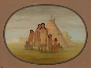 Comanche Chiefs Children és Wigwam, 18611869. alkotó: George Catlin