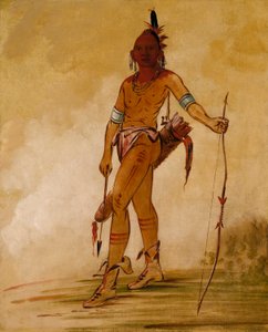 Cáh-he-ga-shín-ga, Kisfőnök. alkotó: George Catlin