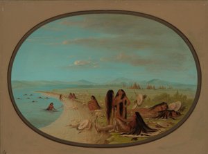 Crow Warriors fürdő, 18611869. alkotó: George Catlin