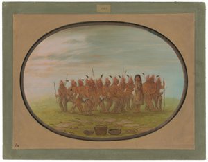 Tánc a Berdache - Saukie alkotó: George Catlin