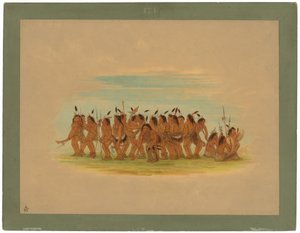 Kutyatánc - sziú alkotó: George Catlin