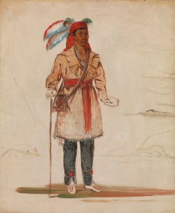 Ee-tów-o-kaum, A folyó mindkét partján, a törzs főnöke alkotó: George Catlin
