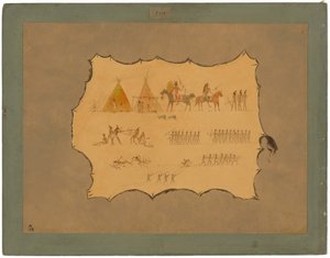 Egy Cheyenne köntös fakszimile alkotó: George Catlin