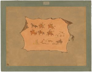 Fakszimile egy Pawnee orvosi köntösről alkotó: George Catlin