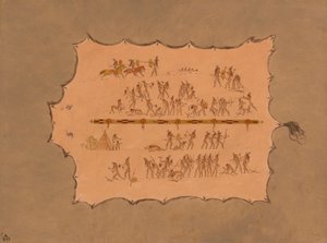 Egy sziú köntös fakszimile, 18611869. alkotó: George Catlin