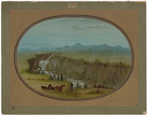 Falls of the Snake River alkotó: George Catlin