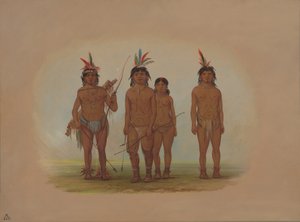 Négy macouchi indián, 18541869. alkotó: George Catlin