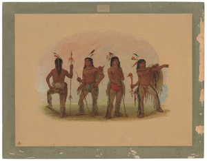 Négy navajo harcos alkotó: George Catlin