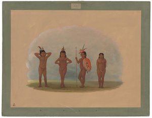 Négy zurumati gyerek alkotó: George Catlin