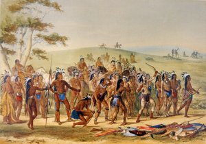 A nyíl játéka (színes litó) alkotó: George Catlin