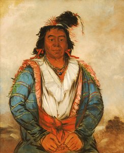 Hose-put-o-káw-gee, egy bátor, 1834. alkotó: George Catlin