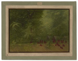 Indián tábor az erdőben alkotó: George Catlin