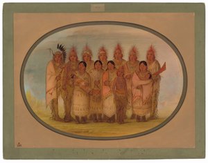 Iowa indiánok, akik Londonban és Párizsban jártak alkotó: George Catlin