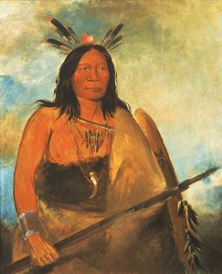 Kots-o-kó-ro-kó, Bikanyakszőr, vezér, 1834. alkotó: George Catlin