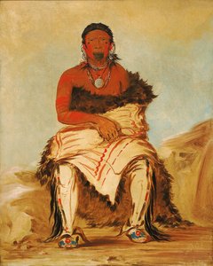 Lá-shah-le-stáw-hix, Man Chief, republikánus pawnee alkotó: George Catlin