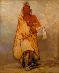 Le-sháw-loo-láh-le-hoo, Nagy Szarvas, a Skidi (Farkas) Pawnee törzsfőnöke. alkotó: George Catlin