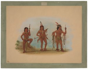 Lengua gyógyszeres férfi két harcossal alkotó: George Catlin