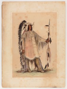 Mah-to-toh-pa, a mandan törzsfőnök... alkotó: George Catlin