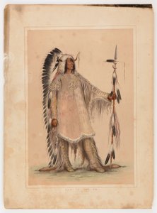 Mah-to-toh-pa, a mandan törzsfőnök... alkotó: George Catlin