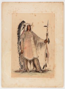 Mah-to-toh-pa, a mandan törzsfőnök... alkotó: George Catlin