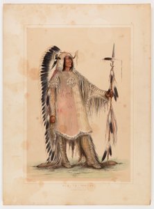 Mah-to-toh-pa, a mandan törzsfőnök... alkotó: George Catlin