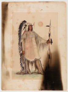 Mah-to-toh-pa, a mandan törzsfőnök... alkotó: George Catlin