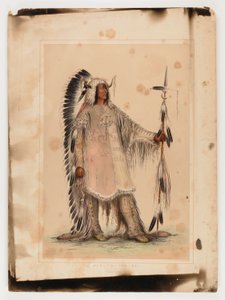 Mah-to-toh-pa, a mandan törzsfőnök... alkotó: George Catlin