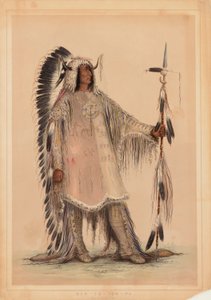 Mah-to-toh-pa, a mandan törzsfőnök alkotó: George Catlin