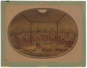Mandan ceremónia – A víz elsüllyed alkotó: George Catlin