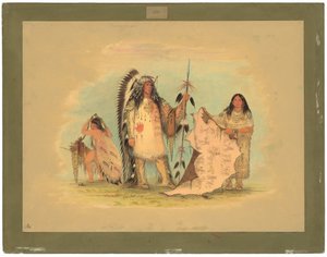 Mandan hadvezér kedvenc feleségével alkotó: George Catlin
