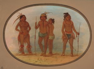 A Botocudo törzs tagjai, 18541869. alkotó: George Catlin