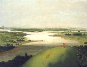 A Platte folyó torkolata, 900 mérfölddel St. Louis felett, 1832.