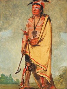 No-ak-chóo-she-kaw, Aki letöri a bokrokat. alkotó: George Catlin
